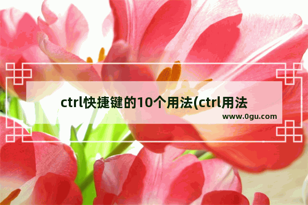 ctrl快捷键的10个用法(ctrl用法)