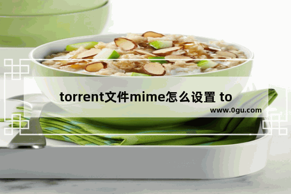 torrent文件mime怎么设置 torrent服务器怎么设置才能下载