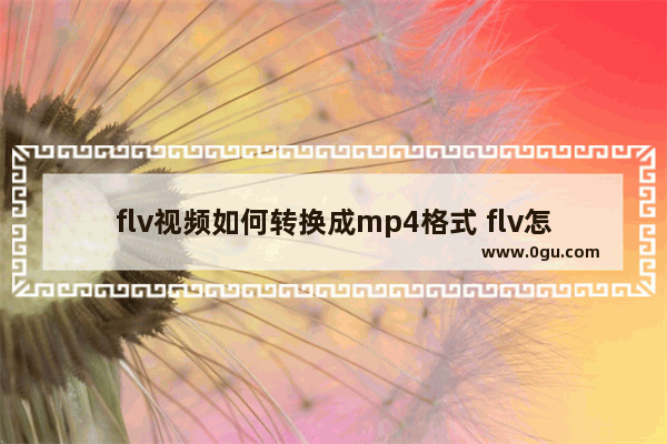 flv视频如何转换成mp4格式 flv怎么转换成mp4格式