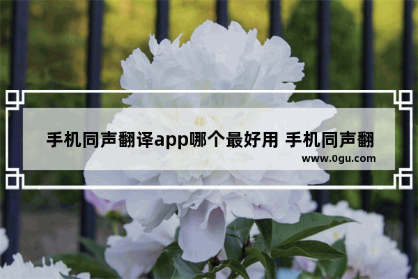 手机同声翻译app哪个最好用 手机同声翻译器软件哪个好