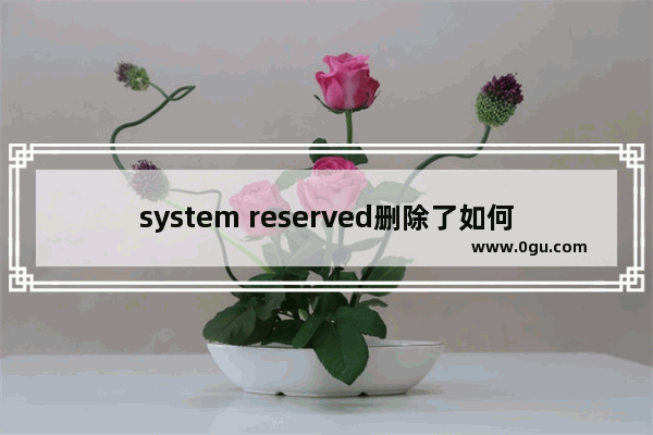 system reserved删除了如何恢复(默认隐藏)