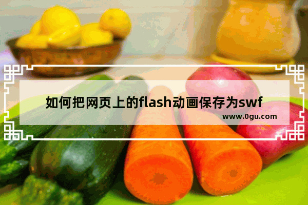 如何把网页上的flash动画保存为swf格式文件(缓存提取)