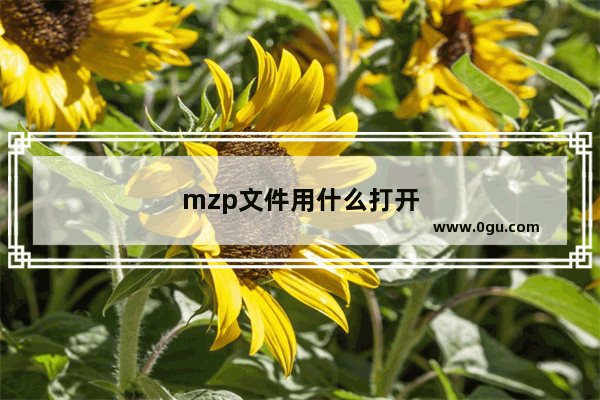 mzp文件用什么打开