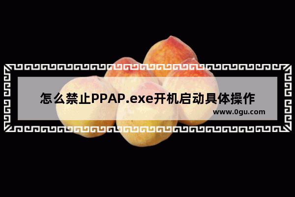 怎么禁止PPAP.exe开机启动具体操作步骤