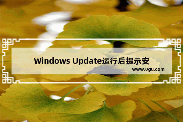 Windows Update运行后提示安装失败(8000FFFF错误)怎么办