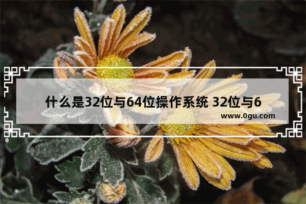 什么是32位与64位操作系统 32位与64位系统的区别介绍