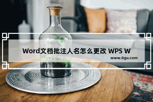 Word文档批注人名怎么更改 WPS Word文档中修改用户名的方法