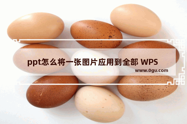 ppt怎么将一张图片应用到全部 WPS PPT中将一张图片应用到全部的方法