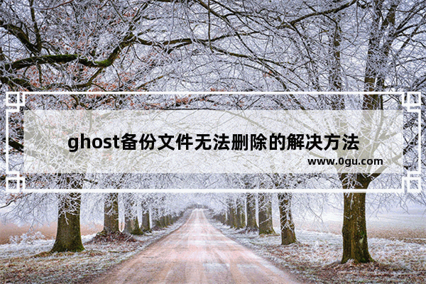 ghost备份文件无法删除的解决方法