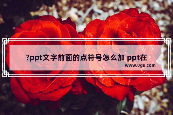 ?ppt文字前面的点符号怎么加 ppt在每段文字开头加上点的方法