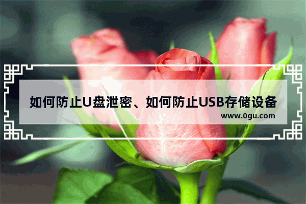 如何防止U盘泄密、如何防止USB存储设备泄密、防止数据泄密的方法