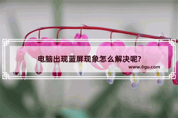 电脑出现蓝屏现象怎么解决呢?