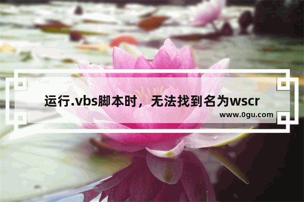 运行.vbs脚本时，无法找到名为wscript.shell的automation类