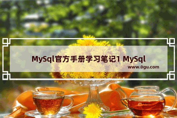 MySql官方手册学习笔记1 MySql简单上手