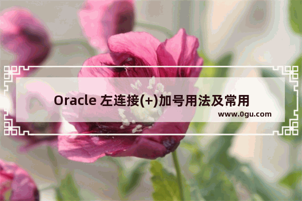 Oracle 左连接(+)加号用法及常用语法之间的关系