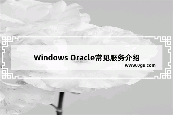 Windows Oracle常见服务介绍