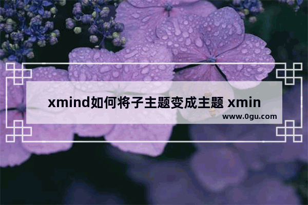 xmind如何将子主题变成主题 xmind将子主题变成主题的方法