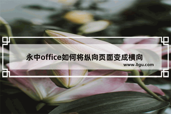 永中office如何将纵向页面变成横向 永中office竖向变成横向的方法