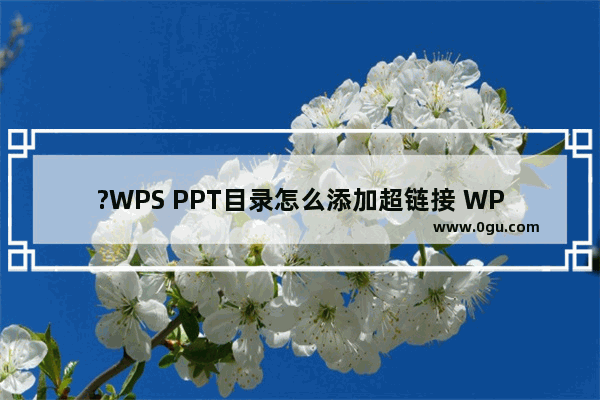 ?WPS PPT目录怎么添加超链接 WPS演示文稿中设置超链接从目录跳转到指定区域的方法教程