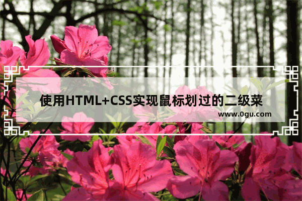 使用HTML+CSS实现鼠标划过的二级菜单栏的示例