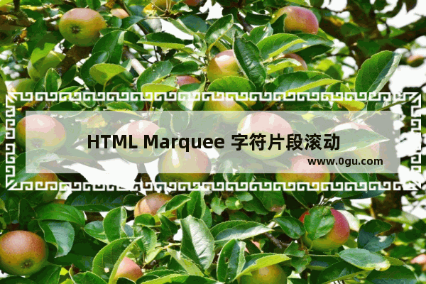 HTML Marquee 字符片段滚动