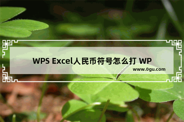 WPS Excel人民币符号怎么打 WPS Excel输入人民币符号的方法