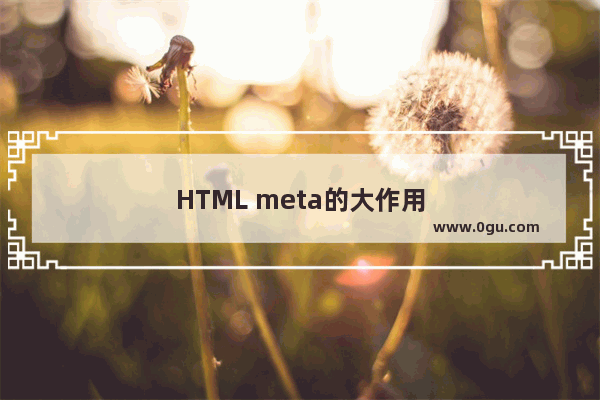 HTML meta的大作用