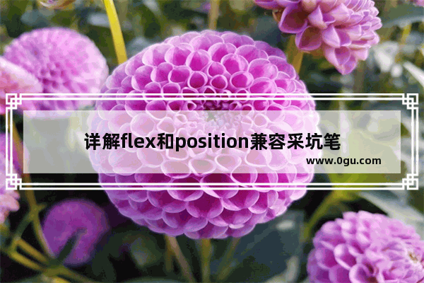 详解flex和position兼容采坑笔记