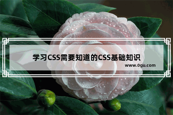 学习CSS需要知道的CSS基础知识