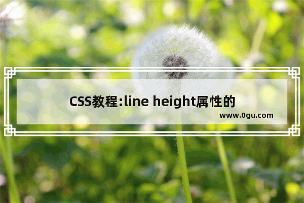 CSS教程:line height属性的继承