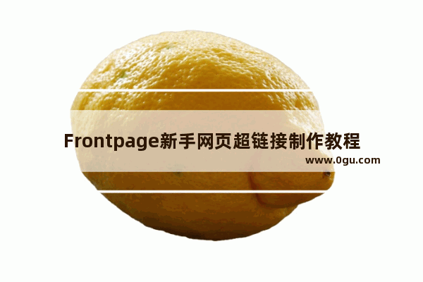 Frontpage新手网页超链接制作教程