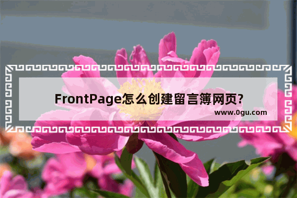 FrontPage怎么创建留言簿网页?