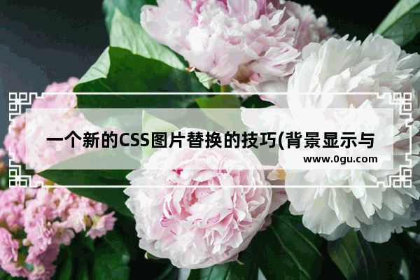 一个新的CSS图片替换的技巧(背景显示与文本移离屏)告别9999px