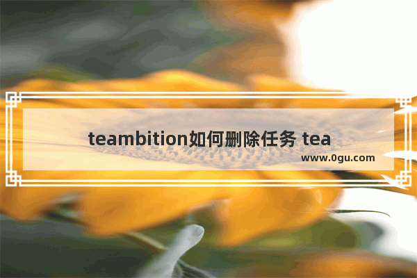 teambition如何删除任务 teambition删除任务的方法