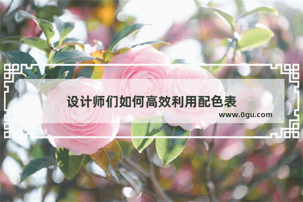 设计师们如何高效利用配色表