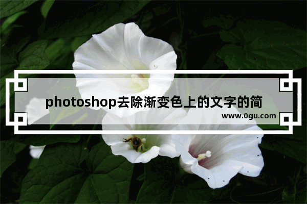 photoshop去除渐变色上的文字的简单方法