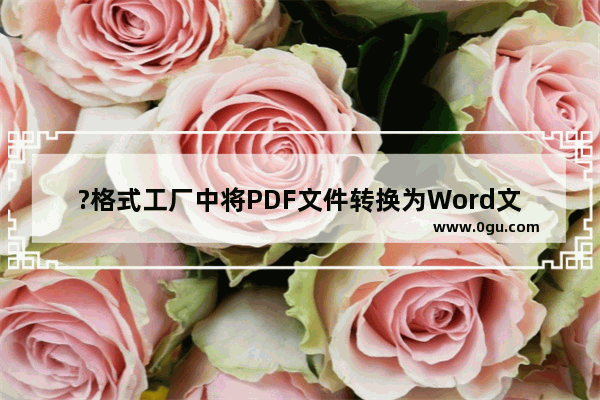 ?格式工厂中将PDF文件转换为Word文档 格式工厂中PDF转Word的方法教程