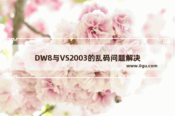 DW8与VS2003的乱码问题解决