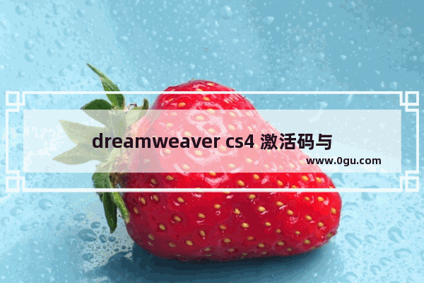 dreamweaver cs4 激活码与方法