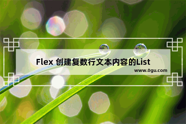 Flex 创建复数行文本内容的List