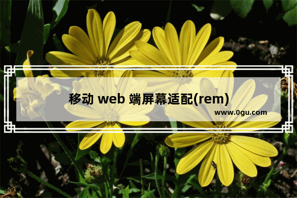 移动 web 端屏幕适配(rem)