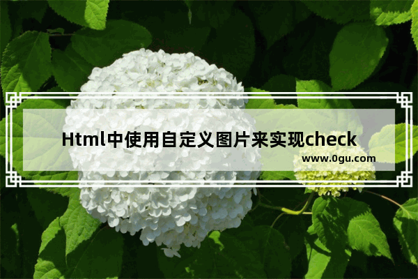 Html中使用自定义图片来实现checkbox显示的方法