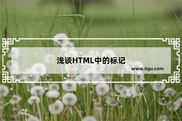 浅谈HTML中的标记