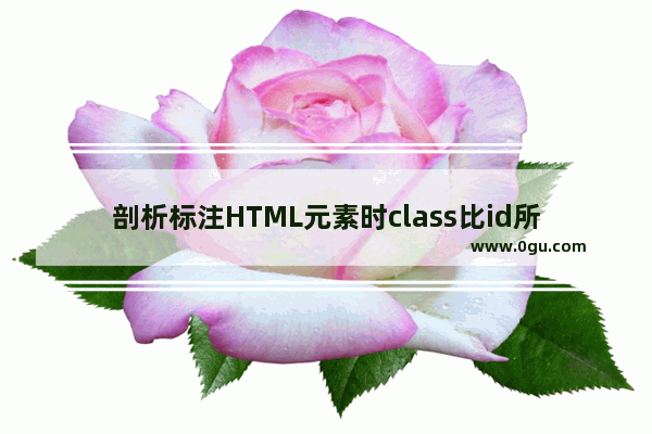 剖析标注HTML元素时class比id所具有的优势