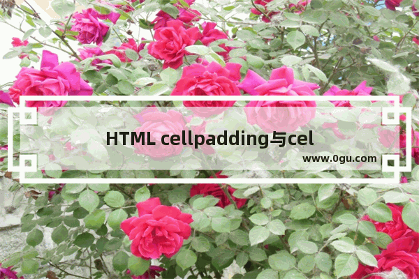 HTML cellpadding与cellspacing属性图文详解