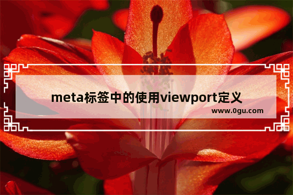 meta标签中的使用viewport定义屏幕css