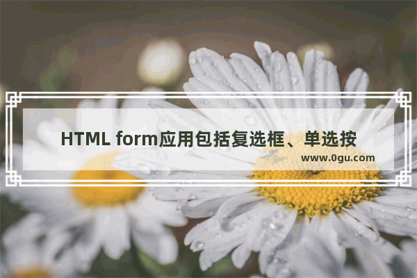 HTML form应用包括复选框、单选按钮的使用