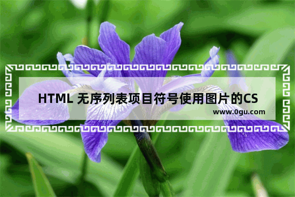 HTML 无序列表项目符号使用图片的CSS写法