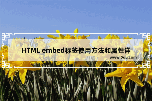 HTML embed标签使用方法和属性详解