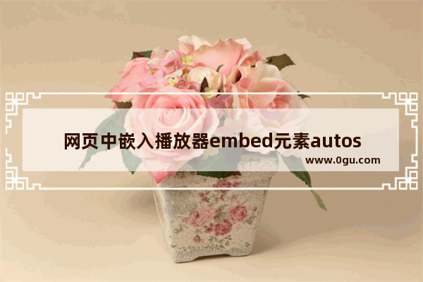 网页中嵌入播放器embed元素autostart false失效